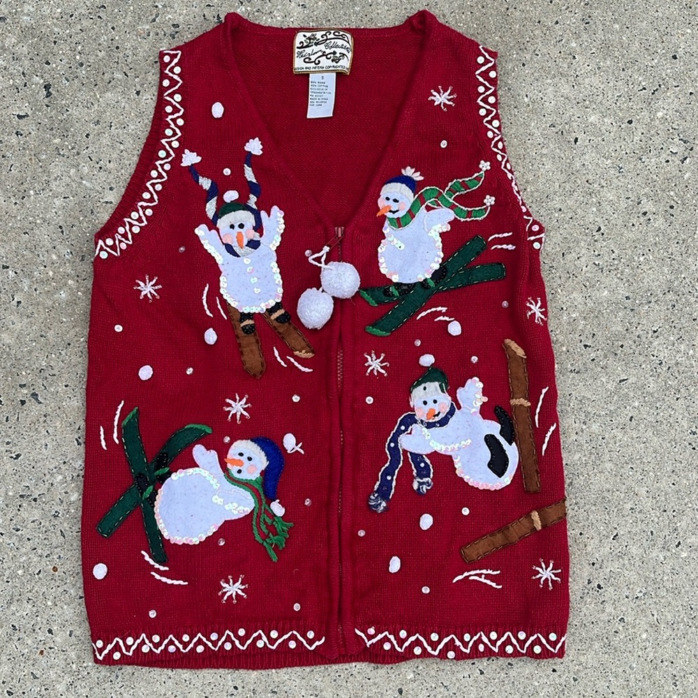 Vintage! Heirloom Collectibles Winter/Christmas Sweater Vest-Small Perfect 80's
